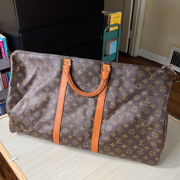 Vintage '80s LOUIS VUITTON Keepall Luggage Bag - Picture 1 of 17